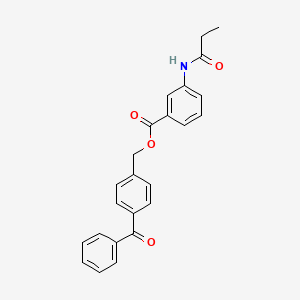 molecular formula C24H21NO4 B4549390 4-benzoylbenzyl 3-(propionylamino)benzoate 