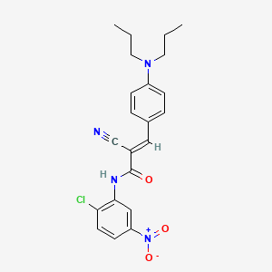 N-(2-chloro-5-nitrophenyl)-2-cyano-3-[4-(dipropylamino)phenyl]acrylamide