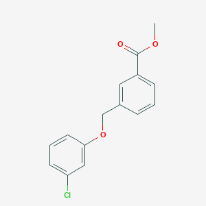 molecular formula C15H13ClO3 B454942 Methyl 3-[(3-chlorophenoxy)methyl]benzoate CAS No. 438219-07-9