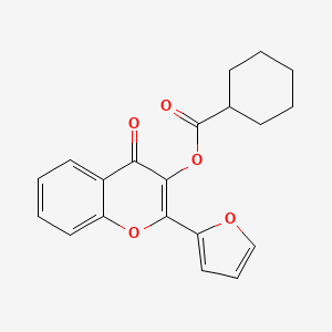 molecular formula C20H18O5 B4549439 2-(2-furyl)-4-oxo-4H-chromen-3-yl cyclohexanecarboxylate 