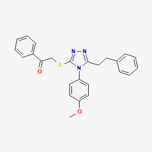 molecular formula C25H23N3O2S B4549440 2-{[4-(4-methoxyphenyl)-5-(2-phenylethyl)-4H-1,2,4-triazol-3-yl]thio}-1-phenylethanone 