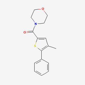 molecular formula C16H17NO2S B4549448 4-[(4-methyl-5-phenyl-2-thienyl)carbonyl]morpholine 