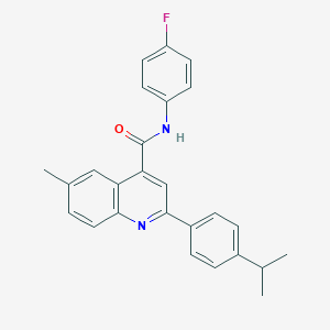 N-(4-fluorophenyl)-2-(4-isopropylphenyl)-6-methyl-4-quinolinecarboxamide