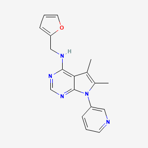 N-[5,6-DIMETHYL-7-(3-PYRIDYL)-7H-PYRROLO[2,3-D]PYRIMIDIN-4-YL]-N-(2-FURYLMETHYL)AMINE