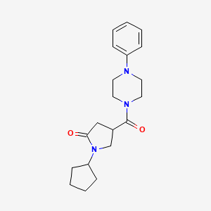 1-cyclopentyl-4-[(4-phenylpiperazin-1-yl)carbonyl]pyrrolidin-2-one