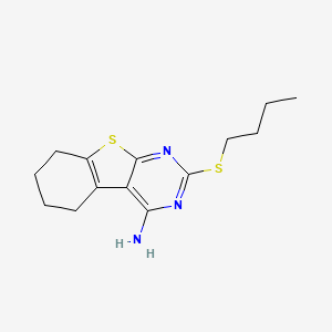 2-(Butylsulfanyl)-5,6,7,8-tetrahydro[1]benzothieno[2,3-d]pyrimidin-4-amine