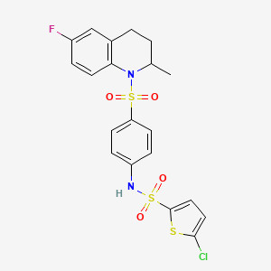 5-chloro-N-{4-[(6-fluoro-2-methyl-3,4-dihydro-1(2H)-quinolinyl)sulfonyl]phenyl}-2-thiophenesulfonamide