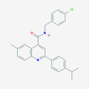 N-(4-chlorobenzyl)-2-(4-isopropylphenyl)-6-methyl-4-quinolinecarboxamide