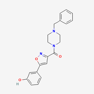 3-{3-[(4-benzyl-1-piperazinyl)carbonyl]-5-isoxazolyl}phenol