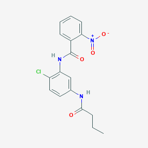 molecular formula C17H16ClN3O4 B4549548 N-[5-(butyrylamino)-2-chlorophenyl]-2-nitrobenzamide 