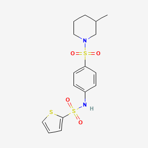 molecular formula C16H20N2O4S3 B4549552 N-{4-[(3-methylpiperidin-1-yl)sulfonyl]phenyl}thiophene-2-sulfonamide 