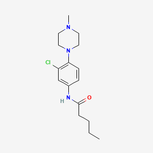 molecular formula C16H24ClN3O B4549564 N-[3-chloro-4-(4-methylpiperazin-1-yl)phenyl]pentanamide 