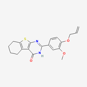 molecular formula C20H20N2O3S B4549572 2-[4-(allyloxy)-3-methoxyphenyl]-5,6,7,8-tetrahydro[1]benzothieno[2,3-d]pyrimidin-4(3H)-one 