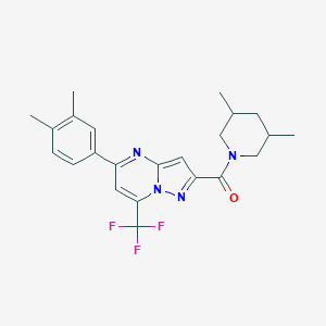 [5-(3,4-DIMETHYLPHENYL)-7-(TRIFLUOROMETHYL)PYRAZOLO[1,5-A]PYRIMIDIN-2-YL](3,5-DIMETHYLPIPERIDINO)METHANONE