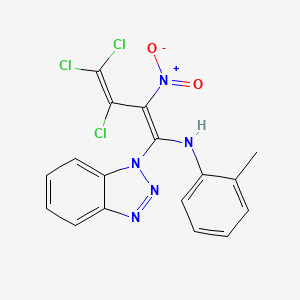 N-[(1E)-1-(1H-1,2,3-BENZOTRIAZOL-1-YL)-3,4,4-TRICHLORO-2-NITROBUTA-1,3-DIEN-1-YL]-2-METHYLANILINE