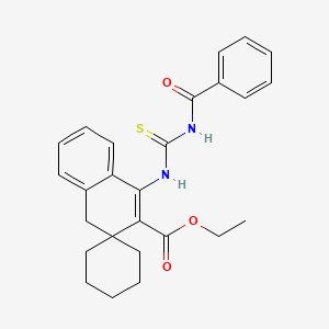 molecular formula C26H28N2O3S B4549604 ETHYL 4'-{[(PHENYLFORMAMIDO)METHANETHIOYL]AMINO}-1'H-SPIRO[CYCLOHEXANE-1,2'-NAPHTHALENE]-3'-CARBOXYLATE 