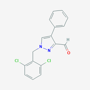 molecular formula C17H12Cl2N2O B454962 1-(2,6-dichlorobenzyl)-4-phenyl-1H-pyrazole-3-carbaldehyde CAS No. 512809-87-9