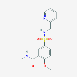 2-methoxy-N-methyl-5-{[(2-pyridinylmethyl)amino]sulfonyl}benzamide