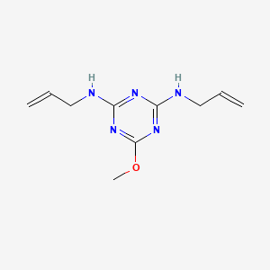 molecular formula C10H15N5O B4549640 6-methoxy-2-N,4-N-bis(prop-2-enyl)-1,3,5-triazine-2,4-diamine 