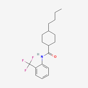 molecular formula C18H24F3NO B4549646 4-butyl-N-[2-(trifluoromethyl)phenyl]cyclohexanecarboxamide 