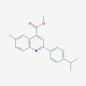 molecular formula C21H21NO2 B454966 Methyl 2-(4-isopropylphenyl)-6-methyl-4-quinolinecarboxylate 