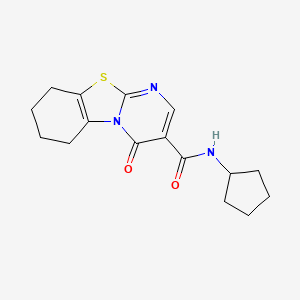 N-cyclopentyl-4-oxo-6,7,8,9-tetrahydro-4H-pyrimido[2,1-b][1,3]benzothiazole-3-carboxamide