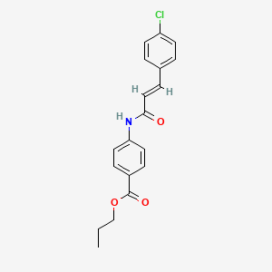 molecular formula C19H18ClNO3 B4549676 propyl 4-{[3-(4-chlorophenyl)acryloyl]amino}benzoate 