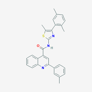 N-[4-(2,5-dimethylphenyl)-5-methyl-1,3-thiazol-2-yl]-2-(3-methylphenyl)quinoline-4-carboxamide