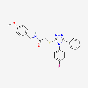 2-{[4-(4-fluorophenyl)-5-phenyl-4H-1,2,4-triazol-3-yl]thio}-N-(4-methoxybenzyl)acetamide