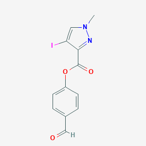 4-formylphenyl 4-iodo-1-methyl-1H-pyrazole-3-carboxylate