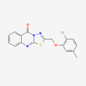 molecular formula C17H12ClN3O2S B4549737 2-[(2-chloro-5-methylphenoxy)methyl]-5H-[1,3,4]thiadiazolo[2,3-b]quinazolin-5-one 