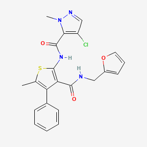 4-chloro-N-(3-{[(2-furylmethyl)amino]carbonyl}-5-methyl-4-phenyl-2-thienyl)-1-methyl-1H-pyrazole-5-carboxamide