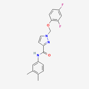 1-[(2,4-DIFLUOROPHENOXY)METHYL]-N~3~-(3,4-DIMETHYLPHENYL)-1H-PYRAZOLE-3-CARBOXAMIDE