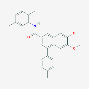 N-(2,5-dimethylphenyl)-6,7-dimethoxy-4-(4-methylphenyl)-2-naphthamide