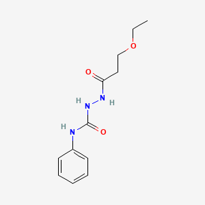 molecular formula C12H17N3O3 B4549798 2-(3-ethoxypropanoyl)-N-phenylhydrazinecarboxamide 