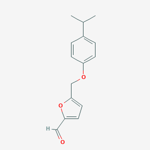molecular formula C15H16O3 B454981 5-(4-Isopropyl-phenoxymethyl)-furan-2-carbaldehyde CAS No. 438220-68-9