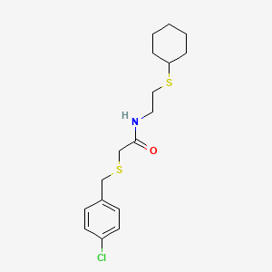 2-[(4-chlorobenzyl)sulfanyl]-N-[2-(cyclohexylsulfanyl)ethyl]acetamide