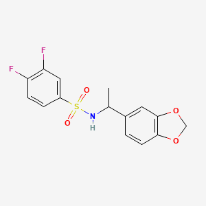 N-[1-(1,3-benzodioxol-5-yl)ethyl]-3,4-difluorobenzenesulfonamide