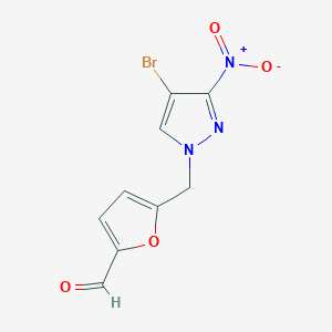 5-[(4-bromo-3-nitro-1H-pyrazol-1-yl)methyl]furan-2-carbaldehyde