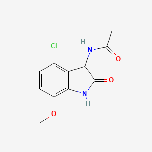 molecular formula C11H11ClN2O3 B4549872 N-(4-chloro-7-methoxy-2-oxo-2,3-dihydro-1H-indol-3-yl)acetamide 