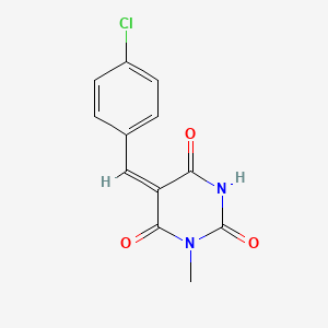 molecular formula C12H9ClN2O3 B4549875 5-(4-chlorobenzylidene)-1-methyl-2,4,6(1H,3H,5H)-pyrimidinetrione 