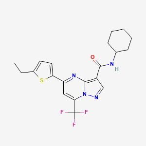 N~3~-CYCLOHEXYL-5-(5-ETHYL-2-THIENYL)-7-(TRIFLUOROMETHYL)PYRAZOLO[1,5-A]PYRIMIDINE-3-CARBOXAMIDE