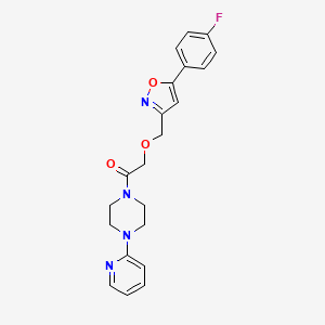 molecular formula C21H21FN4O3 B4549890 1-({[5-(4-fluorophenyl)-3-isoxazolyl]methoxy}acetyl)-4-(2-pyridinyl)piperazine 