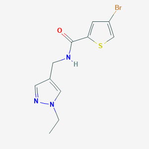 molecular formula C11H12BrN3OS B4549891 4-BROMO-N~2~-[(1-ETHYL-1H-PYRAZOL-4-YL)METHYL]-2-THIOPHENECARBOXAMIDE 