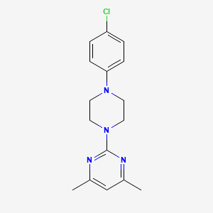 molecular formula C16H19ClN4 B4549899 2-[4-(4-Chlorophenyl)piperazin-1-yl]-4,6-dimethylpyrimidine 