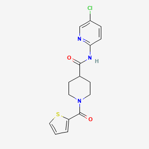 molecular formula C16H16ClN3O2S B4549900 N-(5-chloropyridin-2-yl)-1-(thiophene-2-carbonyl)piperidine-4-carboxamide 