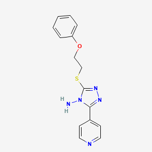 3-[(2-phenoxyethyl)thio]-5-(4-pyridinyl)-4H-1,2,4-triazol-4-amine