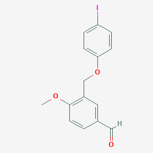 molecular formula C15H13IO3 B454992 3-[(4-Iodophenoxy)methyl]-4-methoxybenzaldehyde CAS No. 438221-75-1
