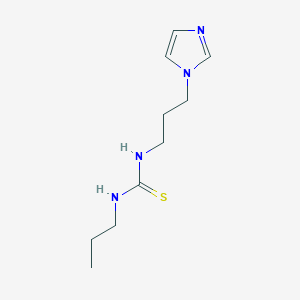 molecular formula C10H18N4S B4549928 N-[3-(1H-imidazol-1-yl)propyl]-N'-propylthiourea 