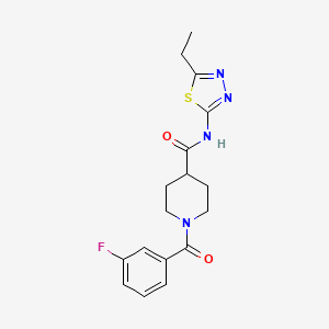 N-(5-ethyl-1,3,4-thiadiazol-2-yl)-1-(3-fluorobenzoyl)piperidine-4-carboxamide